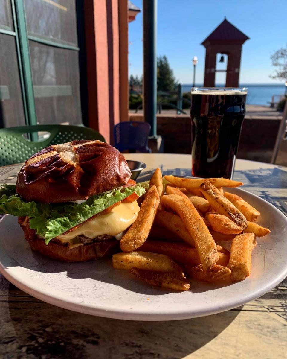 A burger from Iron Bay