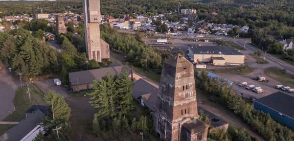 An aerial view of the Cliffs shaft mine in Ishpeming, MI