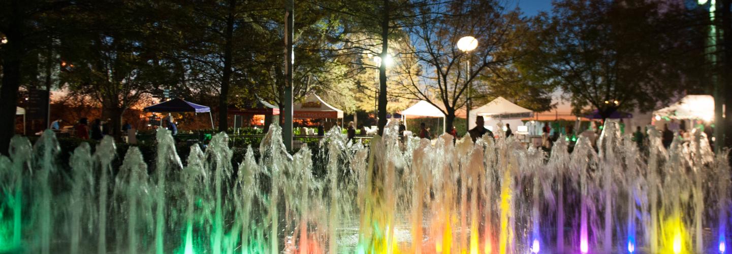 路易斯安那州立大学艺术博物馆展出的彩色喷泉