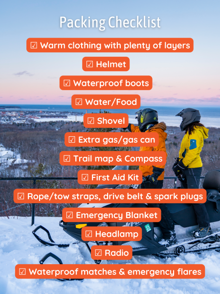 Snowmobiling Trip Packing Checklist