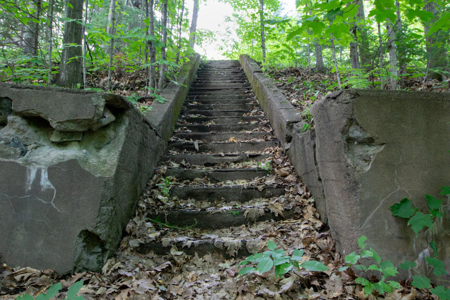 A staircase leading to nowhere in Old Town Negaunee