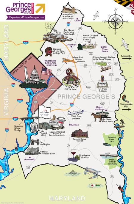 Illustrated Prince George's Map