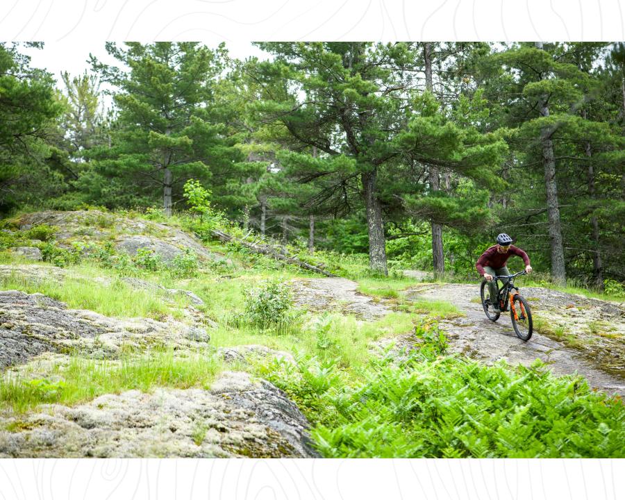 Brice Shirbach riding the Harlow Lake Area in Marquette, MI