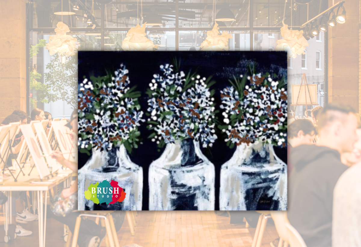 Brush Studio Paint & Sip Rustic Farmhouse Florals Grand Rapids MI