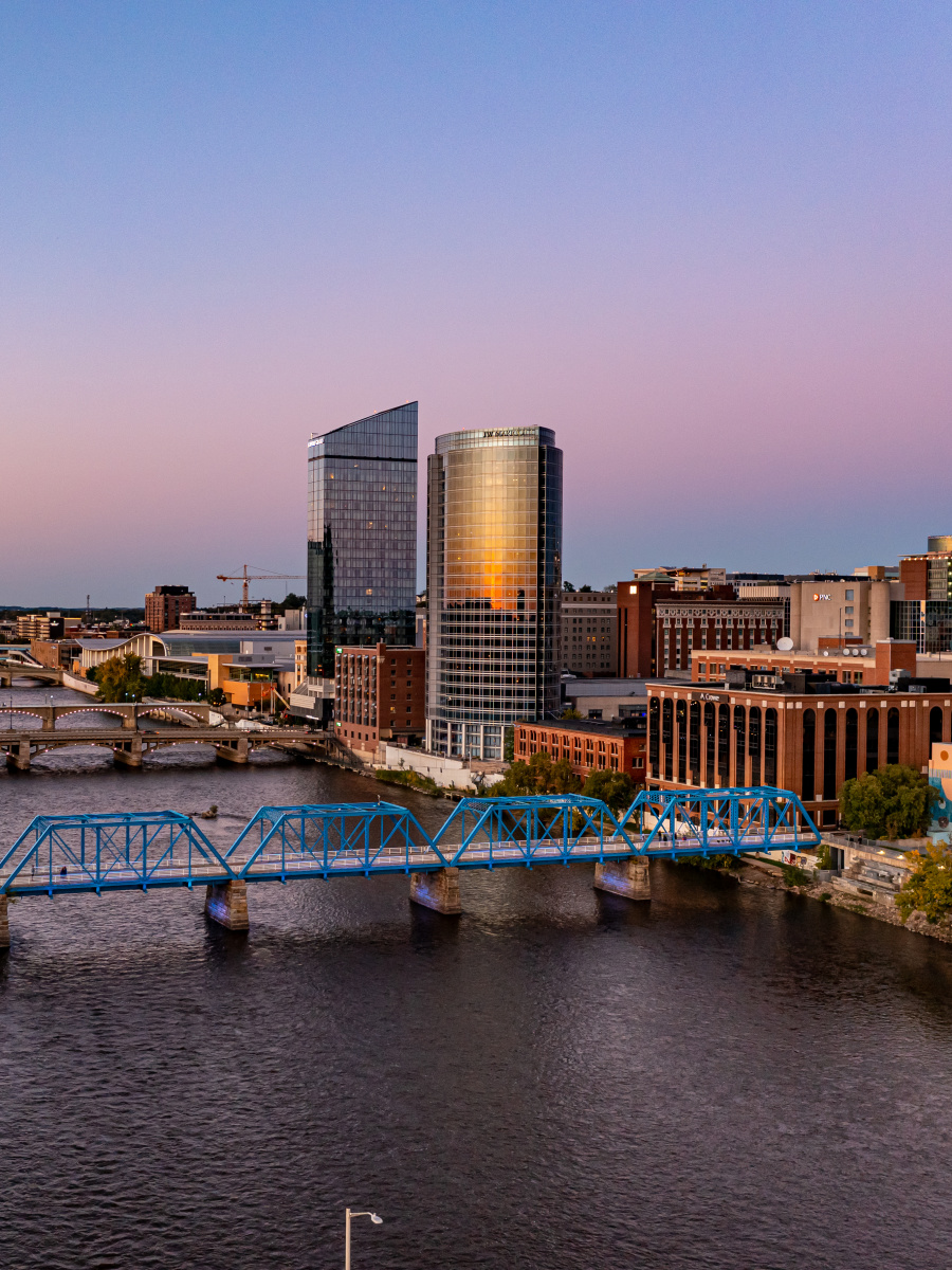 GVSU and Downtown Skyline View