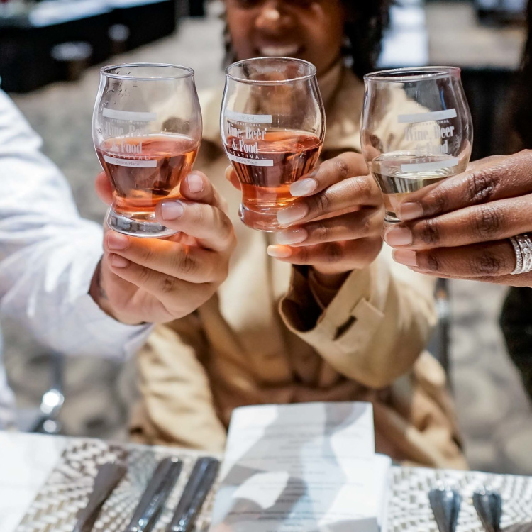 Group enjoying the International Wine, Beer and Food Festival