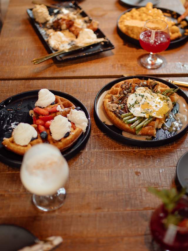 National Waffle Day and Flights of Flavor photoshoot at Social Misfits, 2023