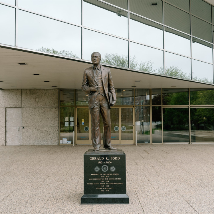 President Gerald R. Ford statue.