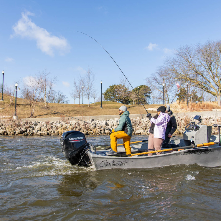 Winter Fishing on the Grand River