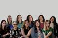 10 members of the Experience Grand Rapids Sales Team smile for professional photo