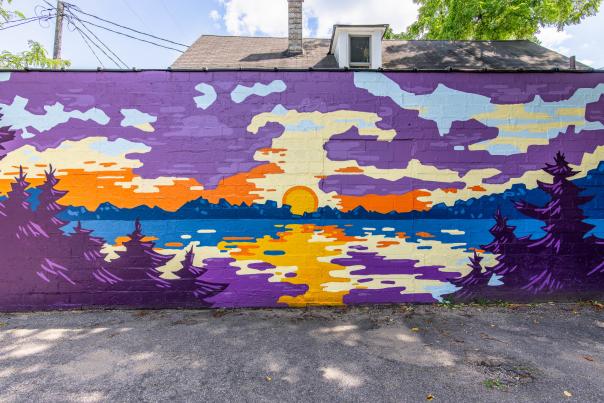 Mural Art by Cameron KlingenbergArtPrize 2024 - Michigan Sunset