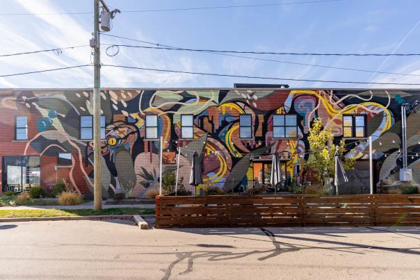Serpentine Locomotion mural by Kyle DeGroff
