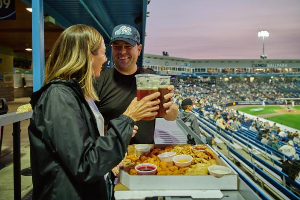 Couple at a Whitecaps game