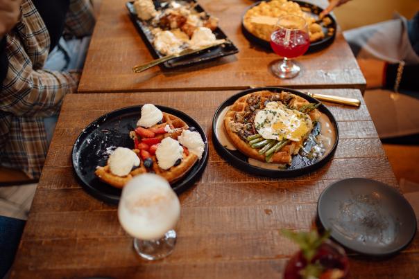 National Waffle Day and Flights of Flavor photoshoot at Social Misfits, 2023