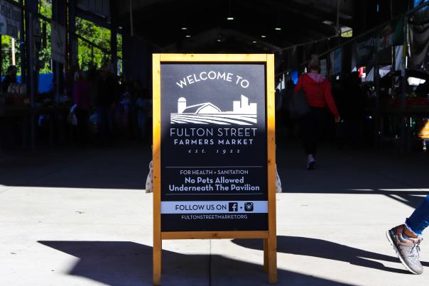Fulton Street Market Sign