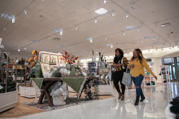 Friends Shopping at the Woodland Mall