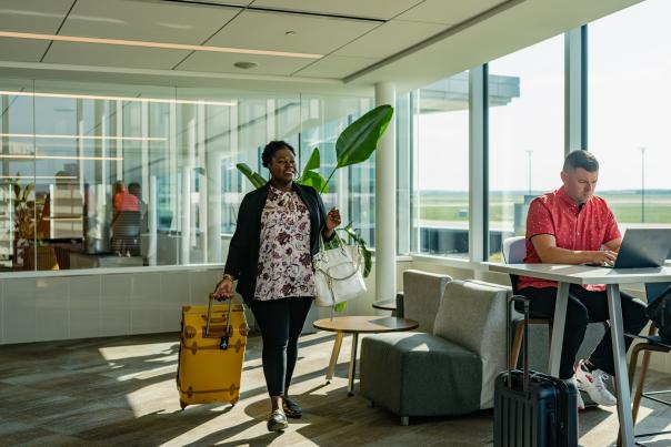 visitors at the Gerald R Ford International Airport