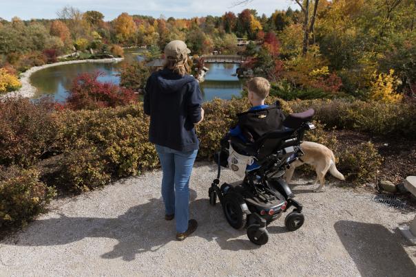 Viewing the The Richard & Helen DeVos Japanese Garden.