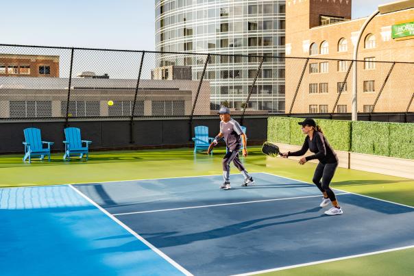 RoofTop Pickleball at the Amway Grand Plaza