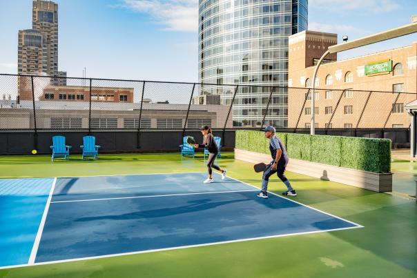 RoofTop Pickleball at the Amway Grand Plaza