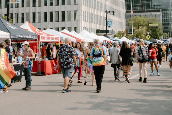 Je-Shawna and Shay at the 2023 Pride Festival in Downtown Grand Rapids