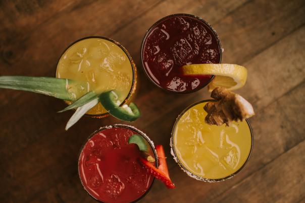 drinks and food at Luna