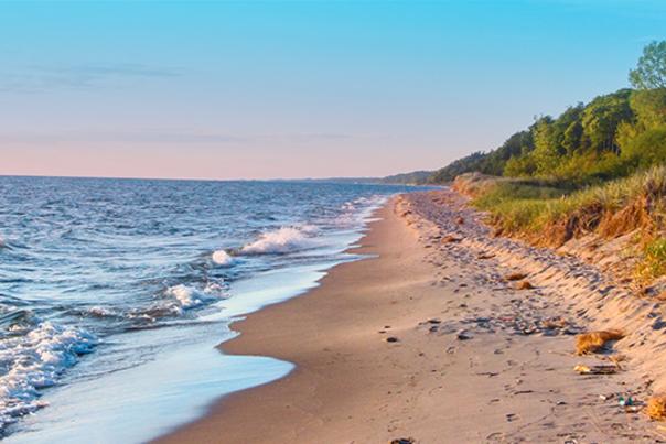 Lake Michigan is just 35 miles from Grand Rapids, making it a popular day trip for locals and visitors.