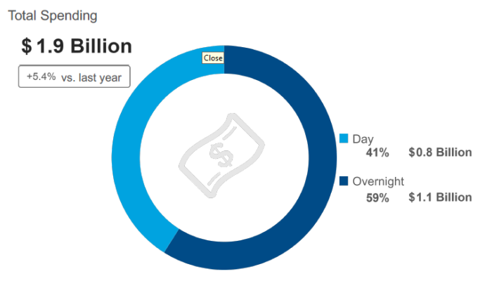 Domestic Travel Market - Total Spending Graph