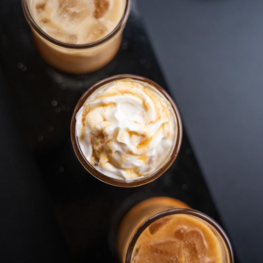 Latte flight at Chartreuse Sisters