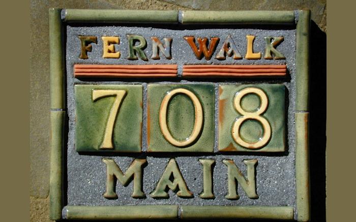 Mercer Tile Sign on Front Porch