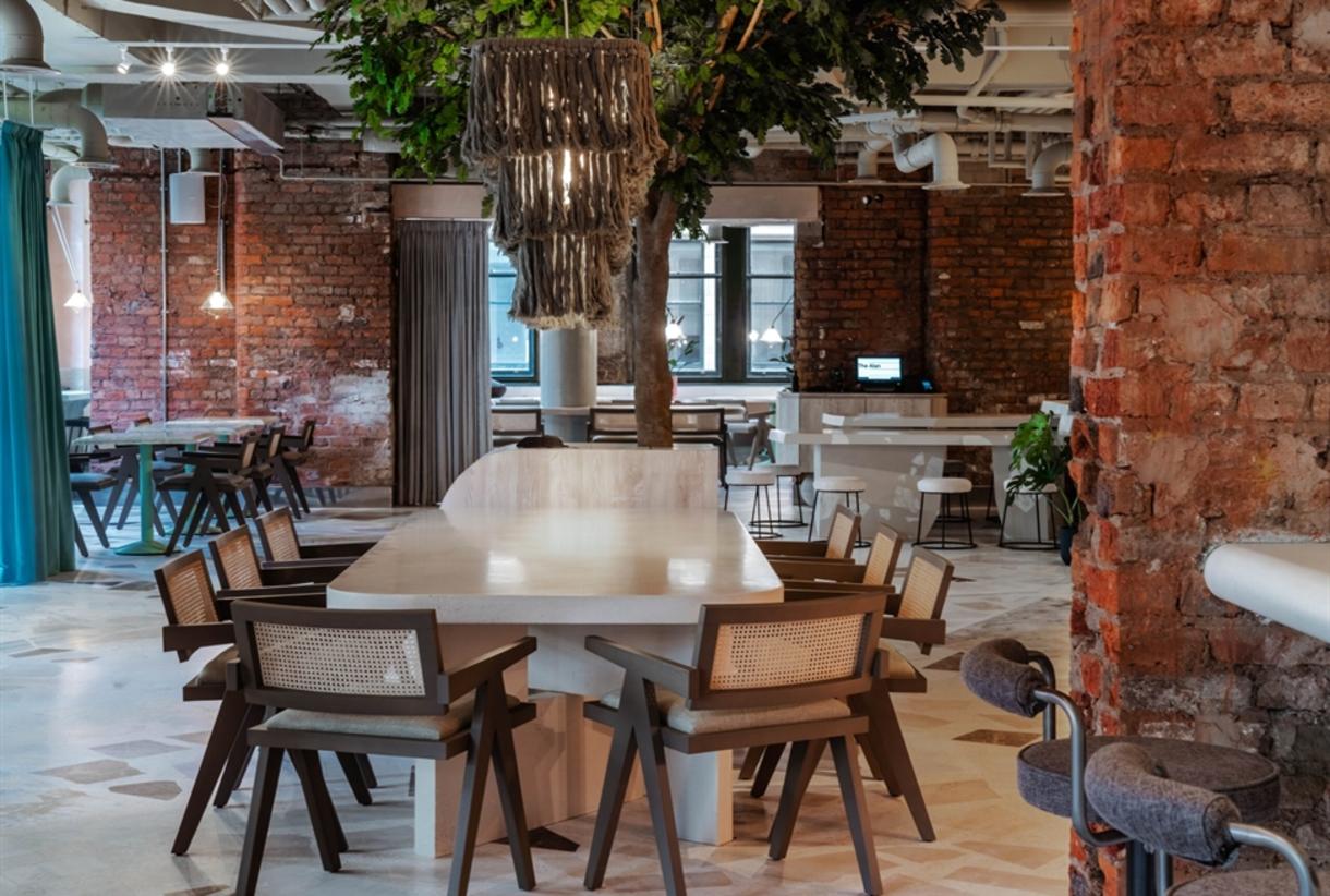The design-led dining space at The Alan hotel