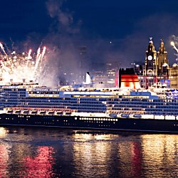 Cunard Queen Anne returns to Liverpool