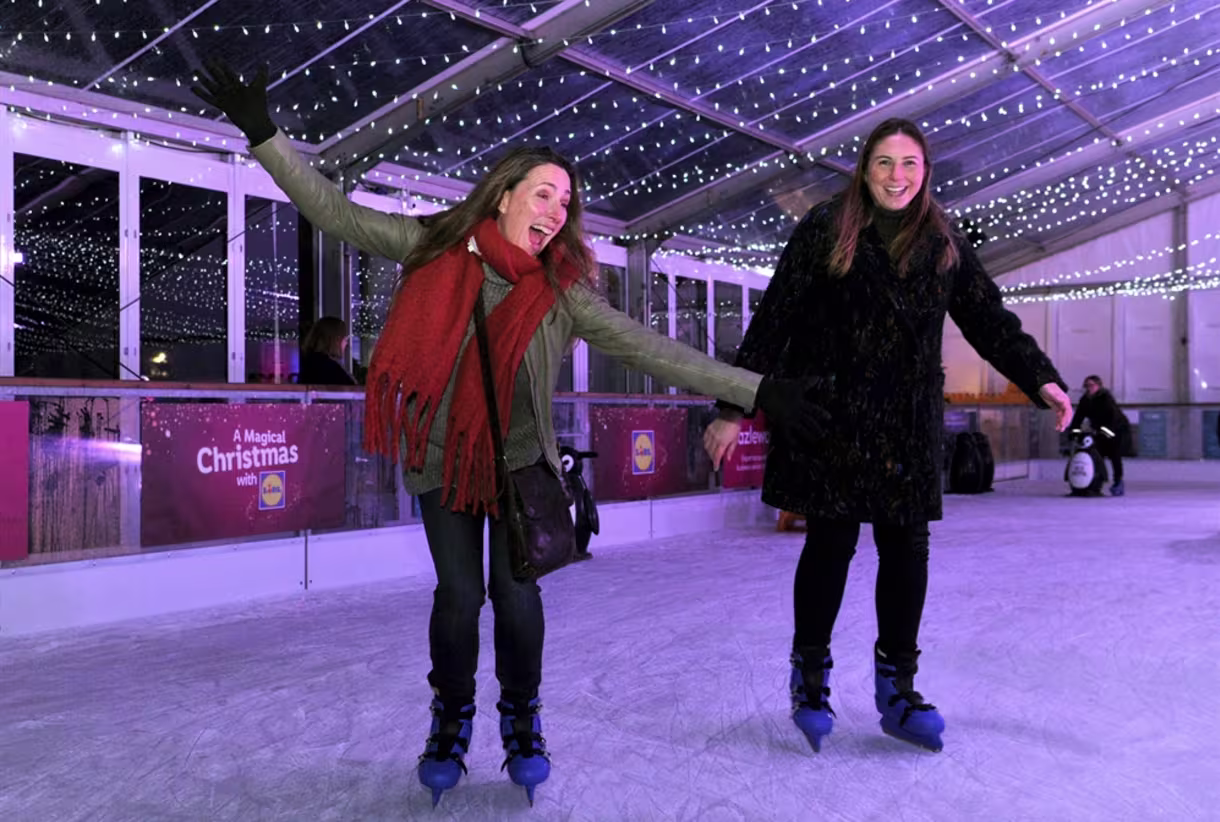 Adults skating at Cheltenham Ice Rink during Grown-up Glide
