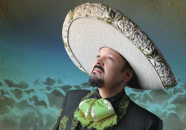 Pepe Aguilar with Leonardo Aguilar and Lupita Infante