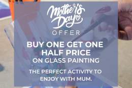 Buy one get one half price glass painting