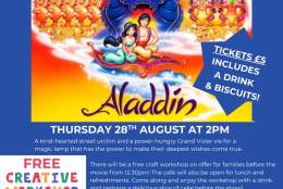 Family Cinema: Aladdin (U) Plus FREE craft Workshop
