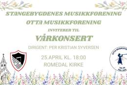 Vårkonsert med Otta musikkforening og Stangebygdenes musikkforening