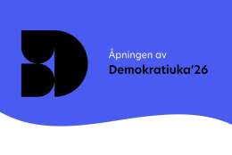 Åpning av Demokratiuka 2026