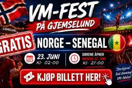 GRATIS VM-FEST PÅ GJEMSELUND: NORGE - SENEGAL