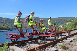 Rail biking tour at Flekkefjordbanen