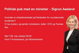Åpent møte med Sigrun Aasland på Håndverkeren: Får du jobb av å studere?