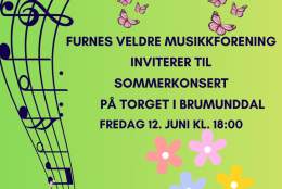 SOMMERKONSERT på Torget I Brumunddal  med Furnes Veldre Musikkforening