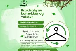 Bruktsalg for barneklær og utstyr i Elverumshallen