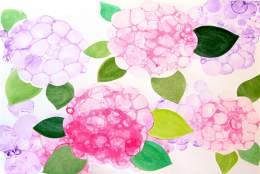 Bubble Painting Hydrangeas | The Guildford Institute