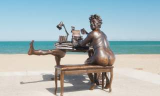 A Python On The Prom: Terry Jones Statue