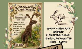 Weave a Willow Hare Sculpture in the Walled Garden