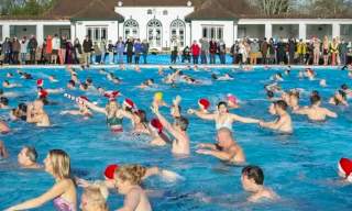 Christmas Day Swim at the Cheltenham Lido