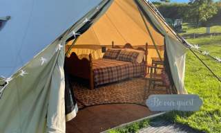 Dartmoor Glamping Shepherds Hut and Bell Tents