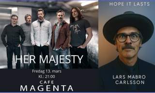Lars Mabro Carlsson og Her Majesty – før-releaseparty på Café Magenta