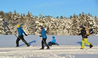 Floodlit ski trails in Grimstad